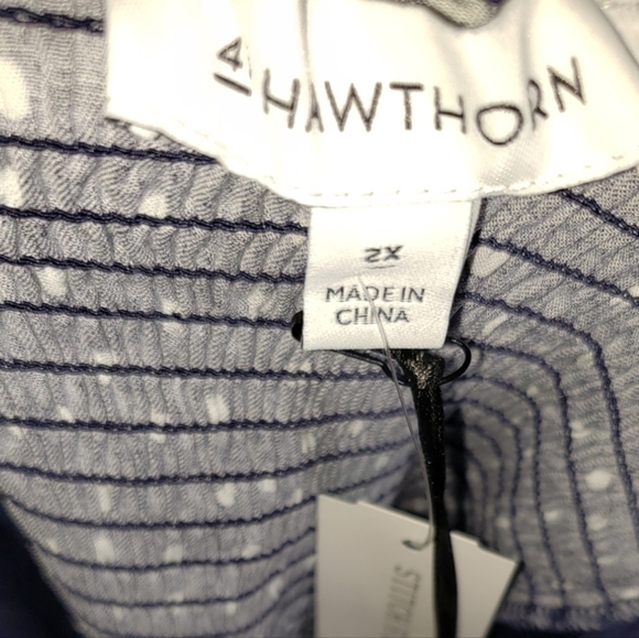 NWT 41 Hawthorne Beatriz Scallop Navy Dress Size 2X - Picture 7 of 11